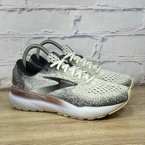 Brooks Ghost 16 Gray White Running Shoes Women's Size 7.5 Athletic Gym Sneakers